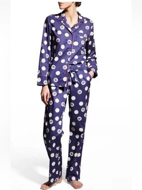 NWT The Lazy Poet Emma Pajama Set Blue Dots - Large